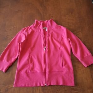 Danskin Now Hot Pink 3/4 Sleeve Jacket